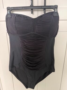 Classic Black Bandeau Swimsuit